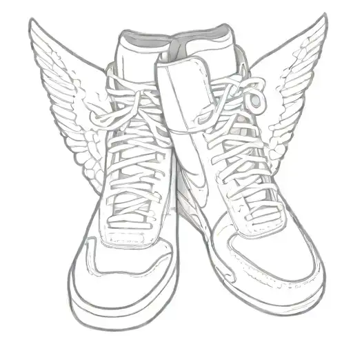Air Force Sneaker With Angel Wings