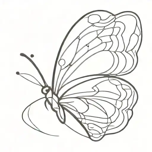 An Abstract Design Symbolizing Self-love With Butterfly Wings Incorporated