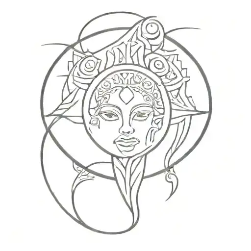 A Tribal Design Symbolizing Open Mind And Self Love