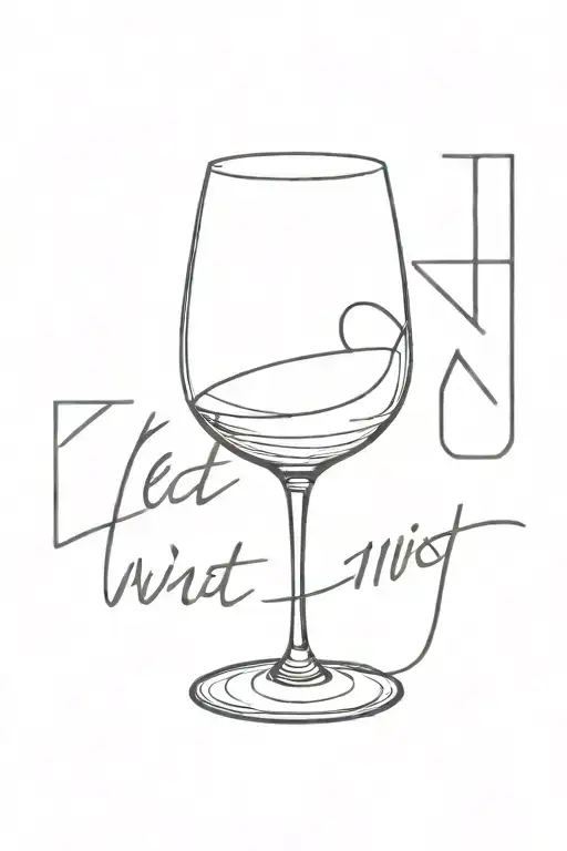 A Empty Glass Of Wine With Word Twit