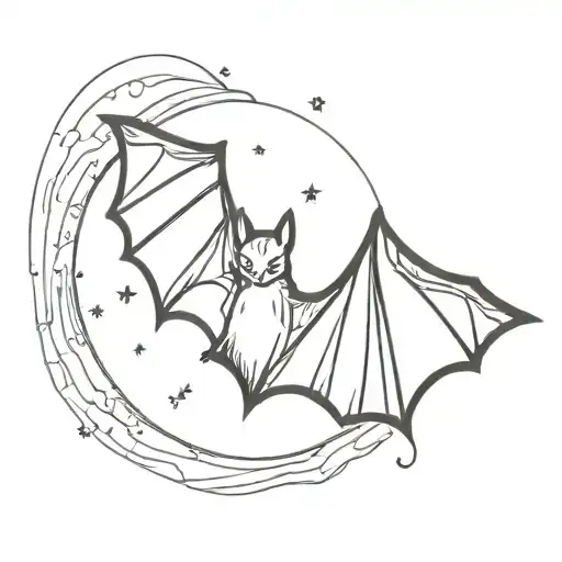 Bat With Moon