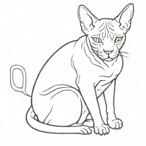 Fat Sphynx Cat Sitting