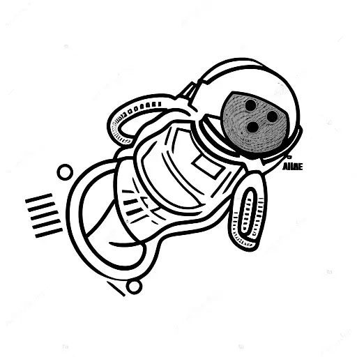Astronaut Attached To The Earth By An Oxygen Line Ambilical Chord