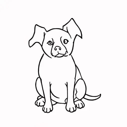 Dog Simple Line Work