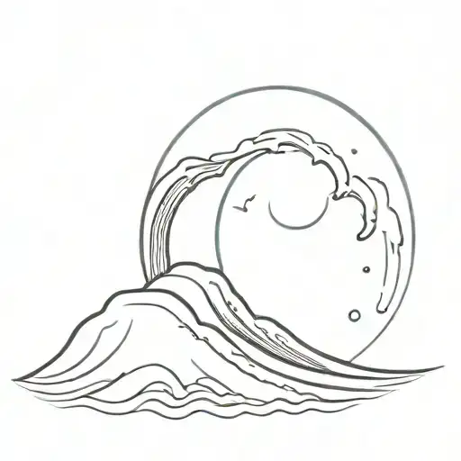 Half Moon Wave Crashing