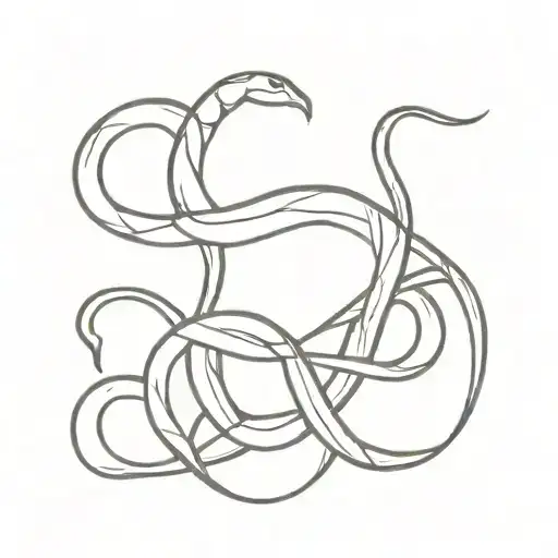 444 With Snake Intertwined