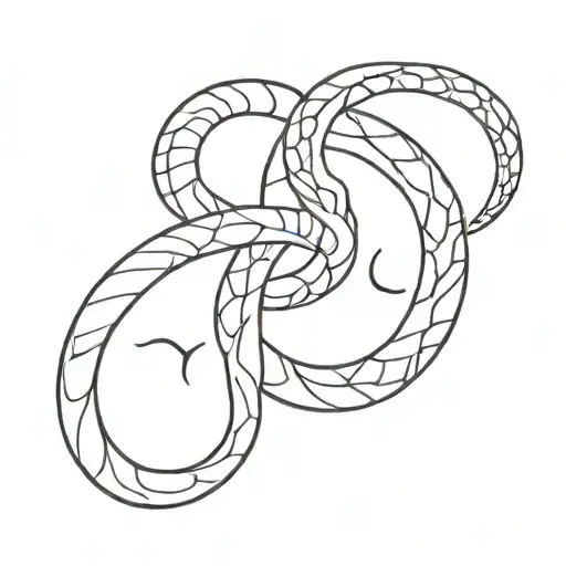 444 With Snake Intertwined