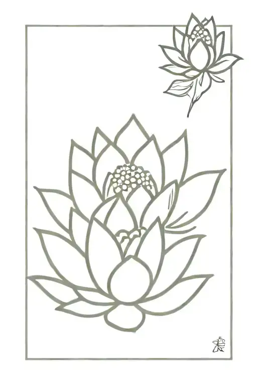 Sun And Lotus Flower