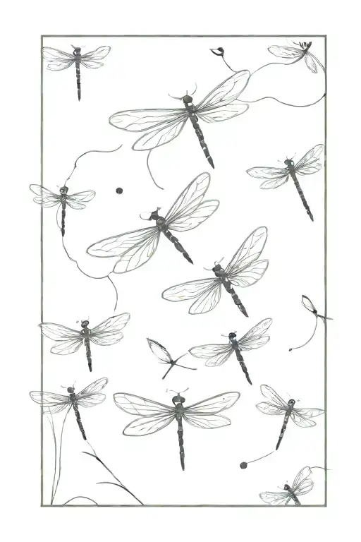 Dragonflies And Fish