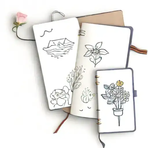 Cute Diary Book Open Matching For Bestfriends