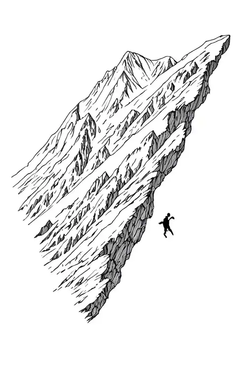 Climber Reaching The Summit