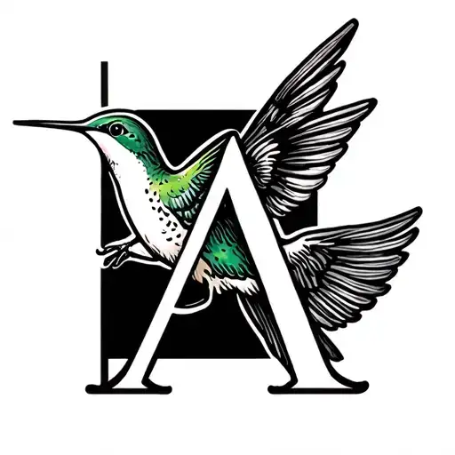 Humming Bird Small Letter A Beneath Eachother It
