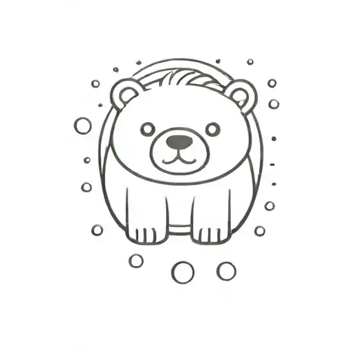 A Cartoon Sun With The Face Of A Bear