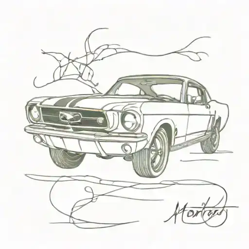 Old Ford Mustang Car