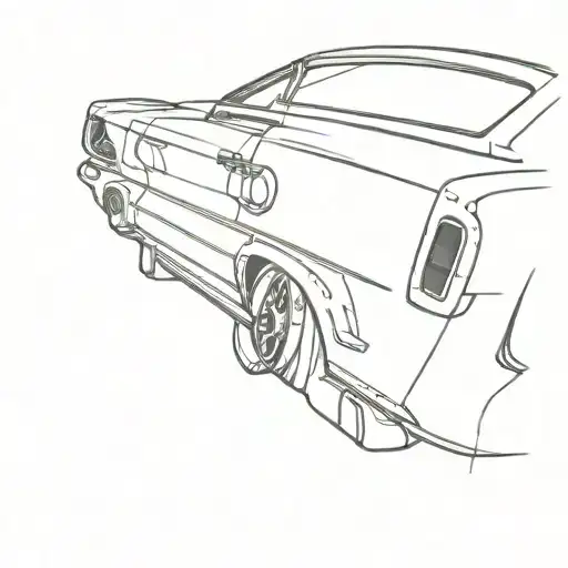 The Front Of An Old Ford Mustang Car