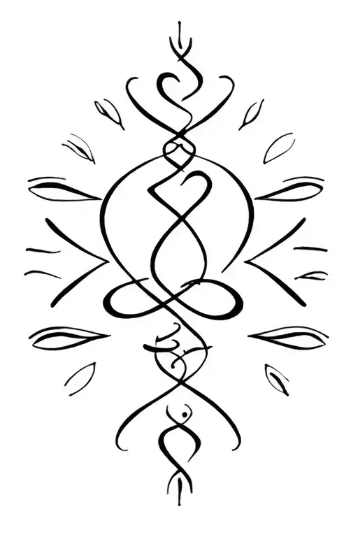 Shanti Symbol Integrated In Unconditional Love Calligraphy