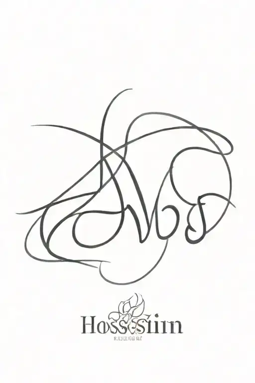 Arabic Tattoo For The Name Hossein