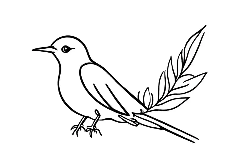 Bird Holding Sage