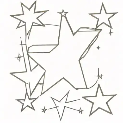 Star And The Number 5 And Word Star