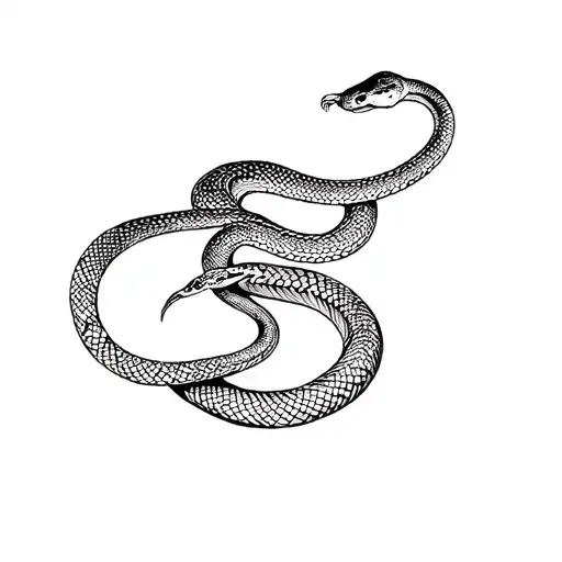 Snake With Manly Details Representing