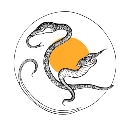 Snake With A Sun