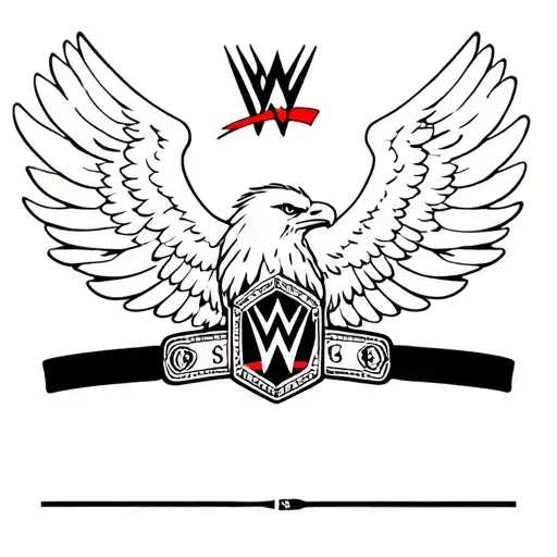 Wwe Winged Eagle Title Belt In Sailor Jerry Style