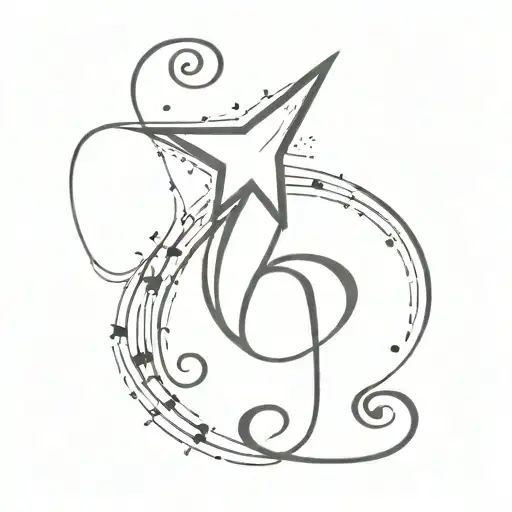 Musical Note Wit A Star