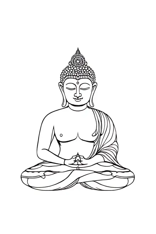 Buddha With Mandala Inspired