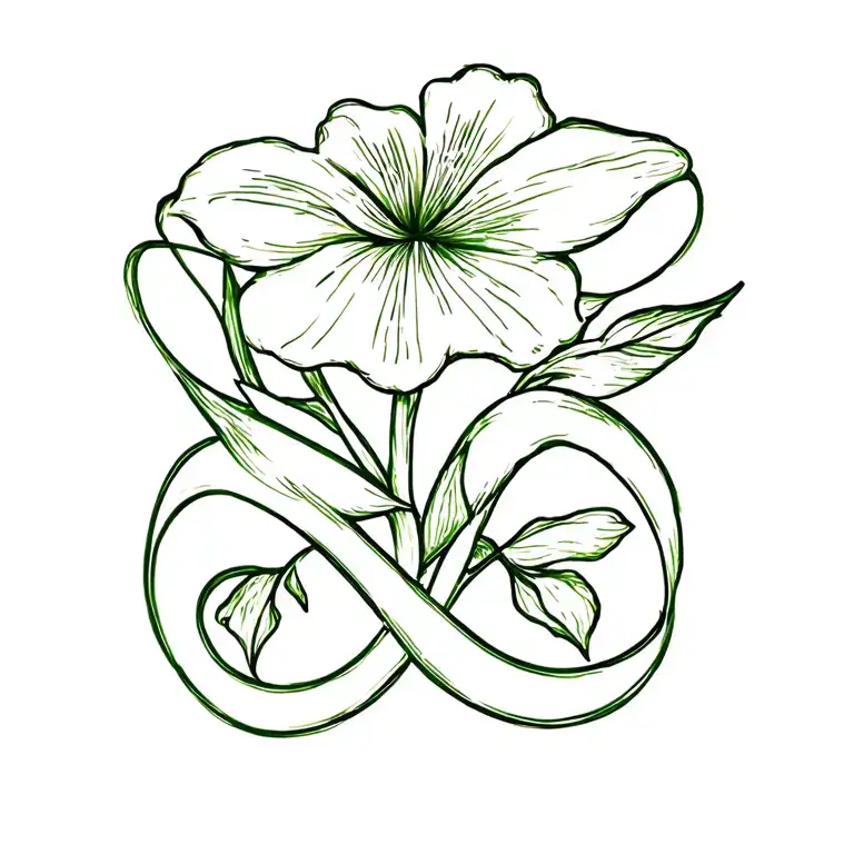 Infinity Sign Integrated In Freesia Flower