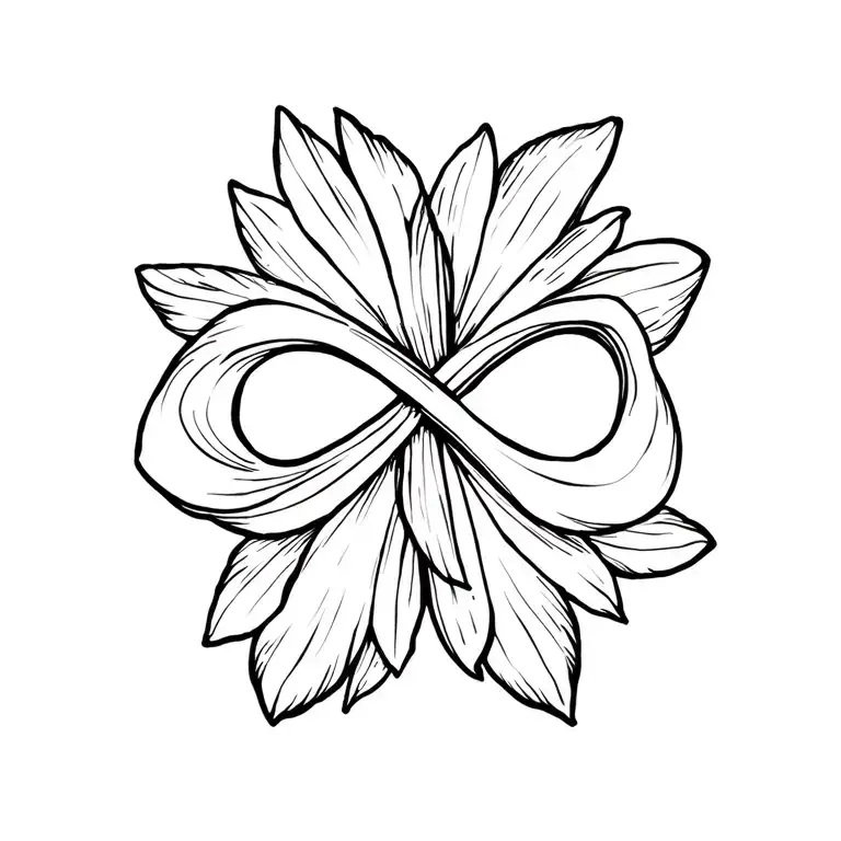 Infinity Sign Integrated In Freesia Flower