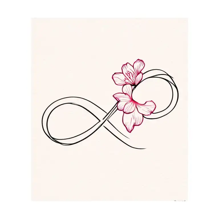 Infinity Sign Integrated In Freesia Flower