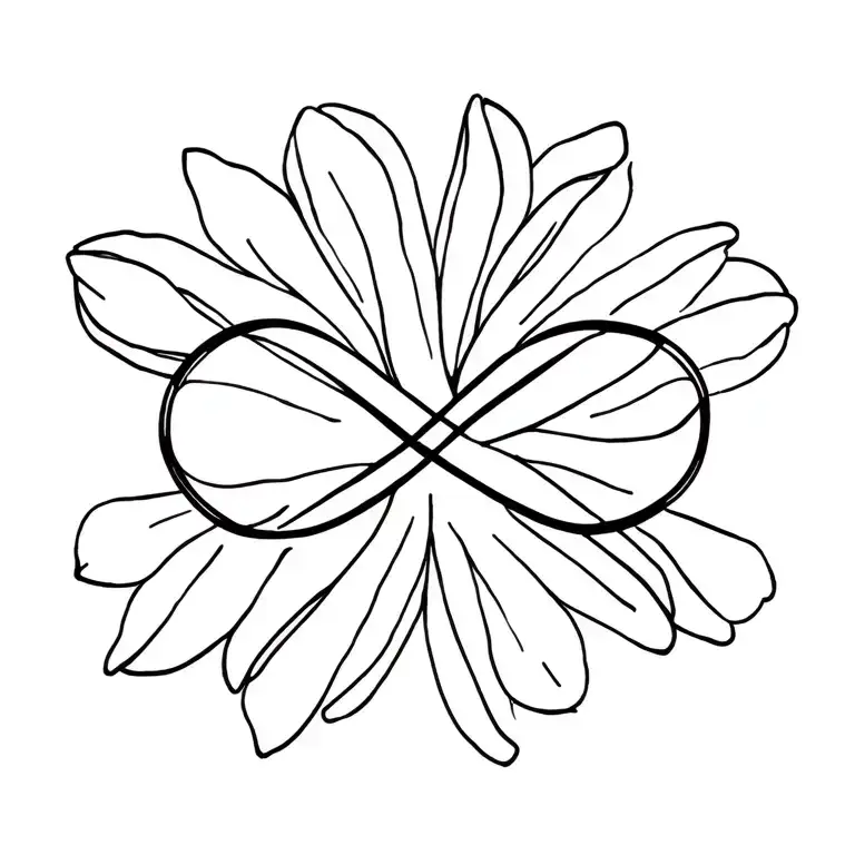 Infinity Sign Integrated In Freesia Flower