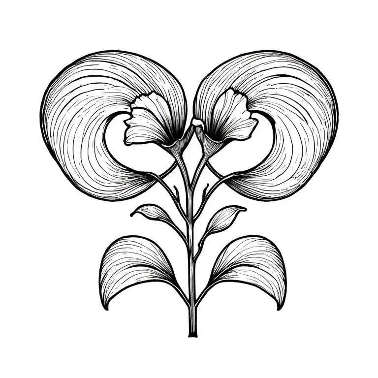 Infinity Sign Integrated In Freesia Flower