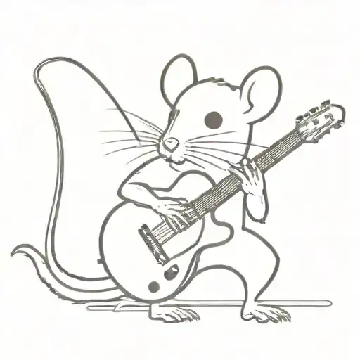Rat Playing Guitar