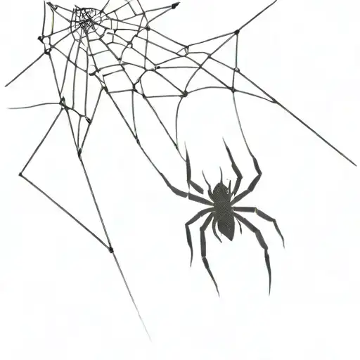 Spider Hanging From Web