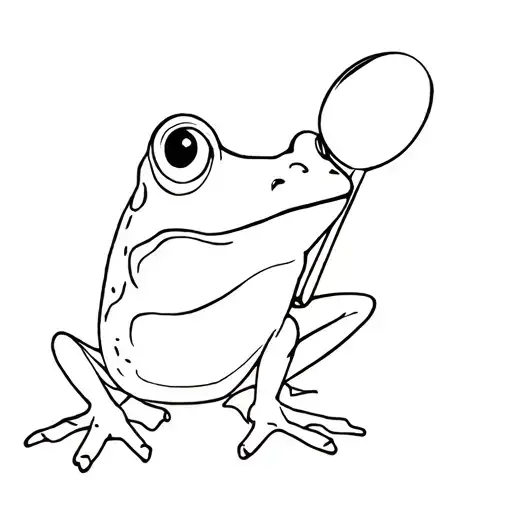 Funny Frog With Wine