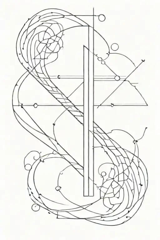 Mercury Symbol Formed Using Intricate Geometric Lines