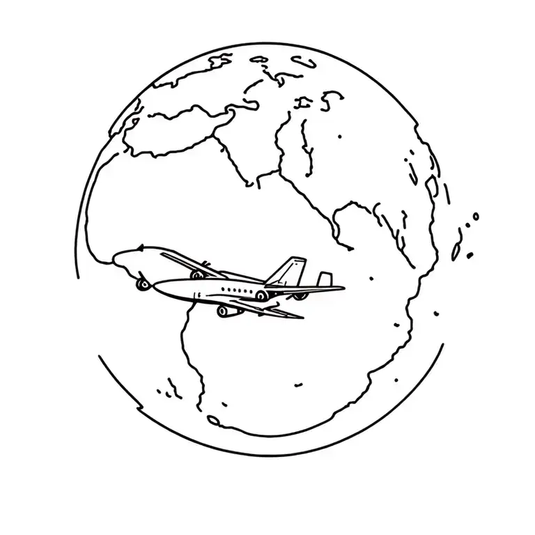 Cartoon Plane In The World
