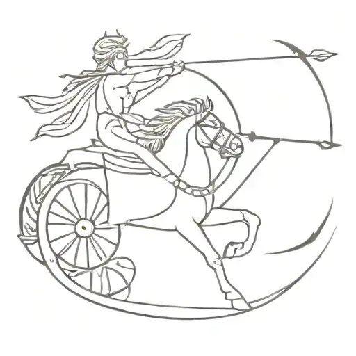 Bow And Arrow Over Chariot