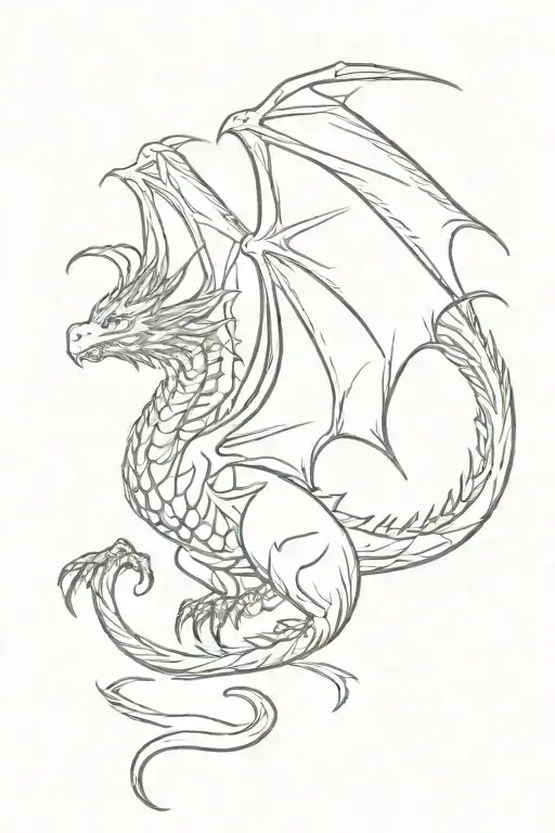 Western Dragon With Big Wings
