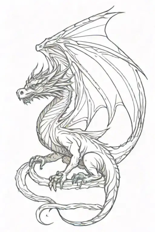 Western Dragon With Big Wings