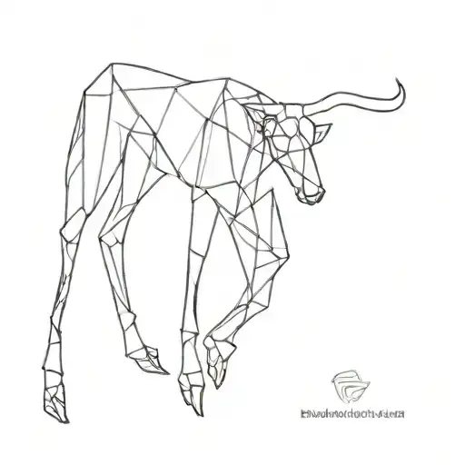 Abstract Geometric Line Art Inspired By Animal Anatomy