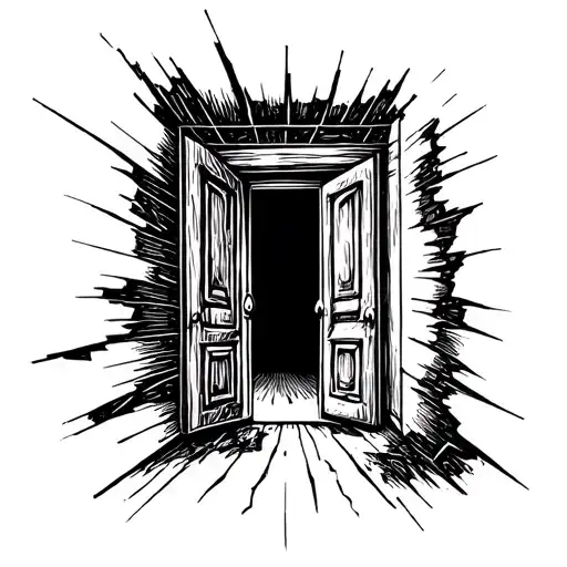 Inside A Dark Room The Door Cracks Open Allowing Light In