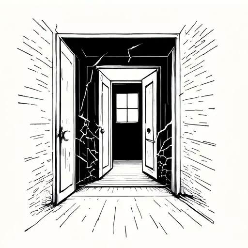 Inside A Dark Room The Door Cracks Open Allowing Light In