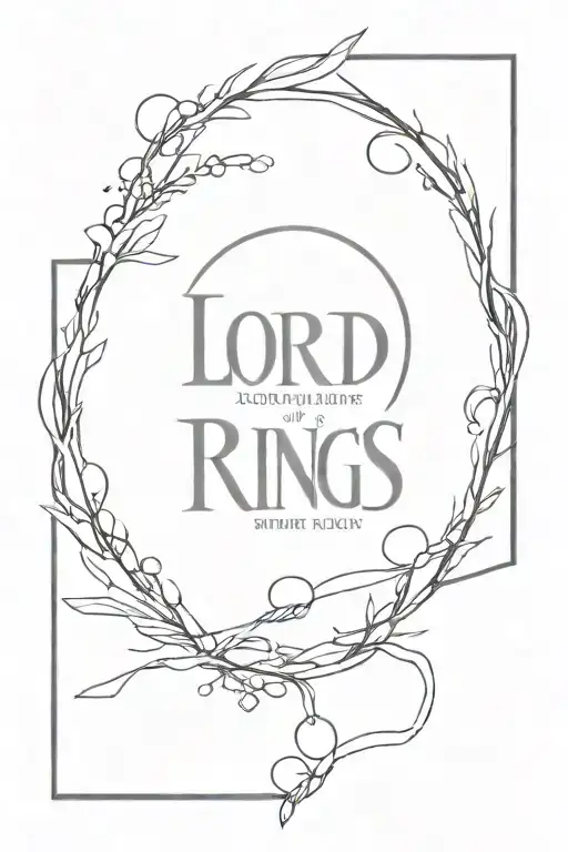 Phrase From The Lord Of The Rings Ring On Forearm