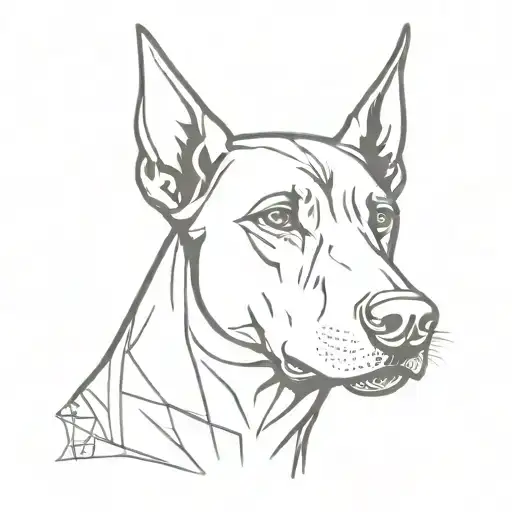 Doberman With A Graffiti Crown