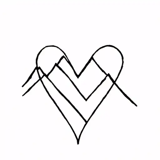 Mountain Line Heart