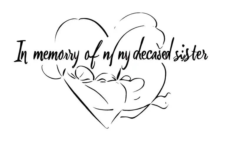 In Memory Of My Deceased Sister Tattoo Design Incorporating