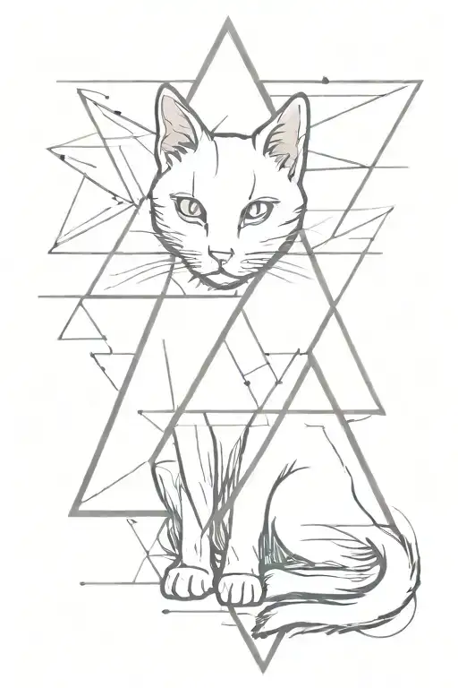 Cat In A Triangle Holding An Error 404 Sign