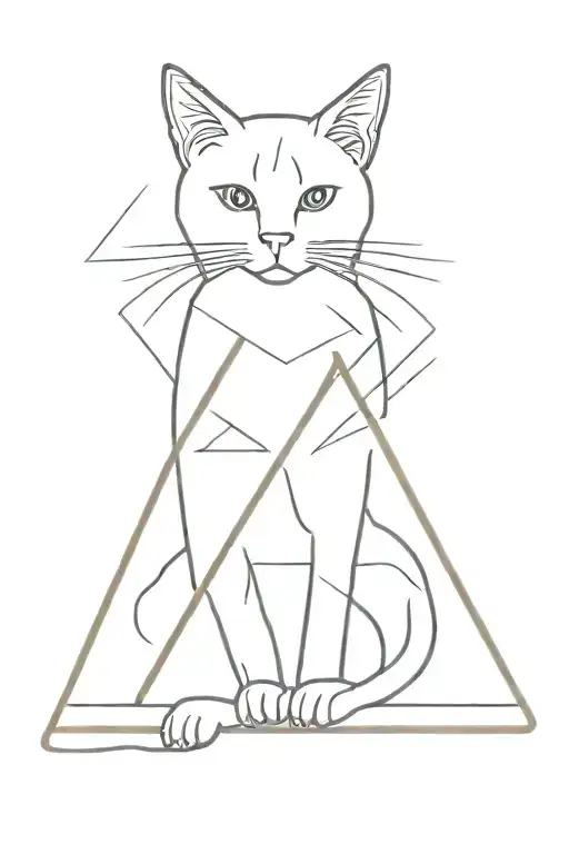 Cat In Triangle Holds Sign Error 404